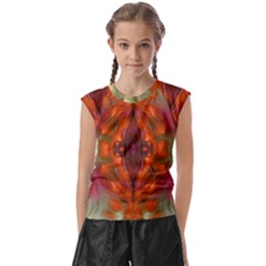 Landscape In A Colorful Structural Habitat Ornate Kids  Raglan Cap Sleeve Tee by pepitasart