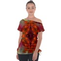 Landscape In A Colorful Structural Habitat Ornate Off Shoulder Tie-Up Tee View1