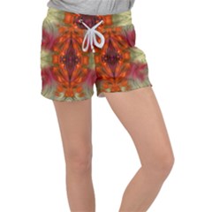 Landscape In A Colorful Structural Habitat Ornate Velour Lounge Shorts by pepitasart