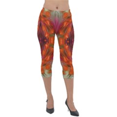 Landscape In A Colorful Structural Habitat Ornate Lightweight Velour Capri Leggings  by pepitasart