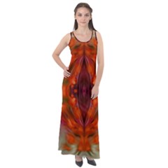 Landscape In A Colorful Structural Habitat Ornate Sleeveless Velour Maxi Dress by pepitasart