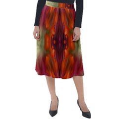 Landscape In A Colorful Structural Habitat Ornate Classic Velour Midi Skirt  by pepitasart