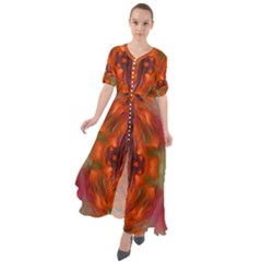 Landscape In A Colorful Structural Habitat Ornate Waist Tie Boho Maxi Dress by pepitasart