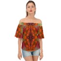 Landscape In A Colorful Structural Habitat Ornate Off Shoulder Short Sleeve Top View1