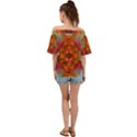 Landscape In A Colorful Structural Habitat Ornate Off Shoulder Short Sleeve Top View2