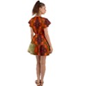 Landscape In A Colorful Structural Habitat Ornate Flutter Sleeve Wrap Dress View2