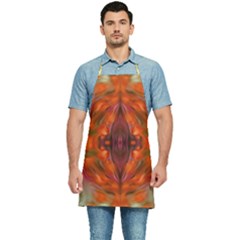 Landscape In A Colorful Structural Habitat Ornate Kitchen Apron by pepitasart