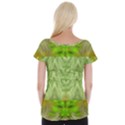 Landscape In A Green Structural Habitat Ornate Cap Sleeve Top View2