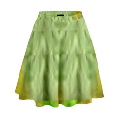 Landscape In A Green Structural Habitat Ornate High Waist Skirt by pepitasart