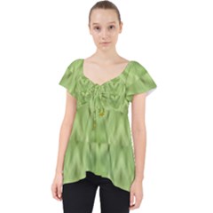 Landscape In A Green Structural Habitat Ornate Lace Front Dolly Top by pepitasart