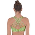 Landscape In A Green Structural Habitat Ornate Cross String Back Sports Bra View2