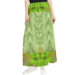 Landscape In A Green Structural Habitat Ornate Maxi Chiffon Skirt by pepitasart