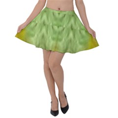 Landscape In A Green Structural Habitat Ornate Velvet Skater Skirt by pepitasart