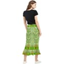 Landscape In A Green Structural Habitat Ornate Maxi Fishtail Chiffon Skirt View2