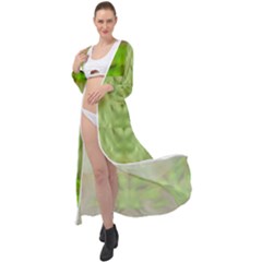 Landscape In A Green Structural Habitat Ornate Maxi Chiffon Beach Wrap