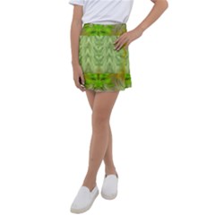 Landscape In A Green Structural Habitat Ornate Kids  Tennis Skirt by pepitasart