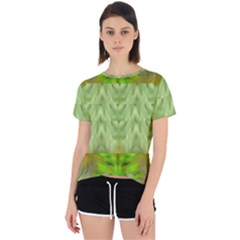 Landscape In A Green Structural Habitat Ornate Open Back Sport Tee by pepitasart