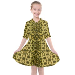 Cat And Furry Kittens In Artificial Fluffy Fur Kids  All Frills Chiffon Dress by pepitasart