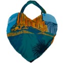 Guadalupe Mountains National Park with El Capitan Peak Texas United States WPA Poster Art Color Giant Heart Shaped Tote View2