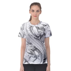 Dragon Lizard Vector Monster Women s Sport Mesh Tee