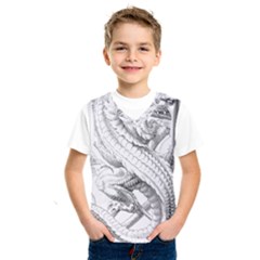 Dragon Lizard Vector Monster Kids  Basketball Tank Top