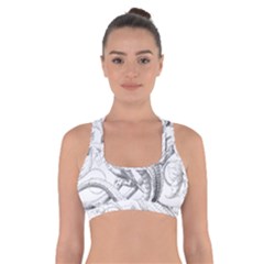 Dragon Lizard Vector Monster Cross Back Sports Bra by HermanTelo