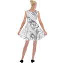 Dragon Lizard Vector Monster Velvet Skater Dress View2