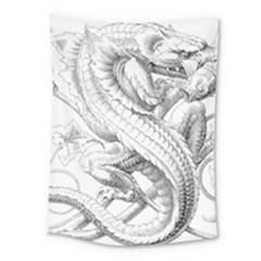 Dragon Lizard Vector Monster Medium Tapestry by HermanTelo