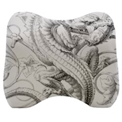 Dragon Lizard Vector Monster Velour Head Support Cushion