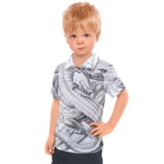 Dragon Lizard Vector Monster Kids  Polo Tee