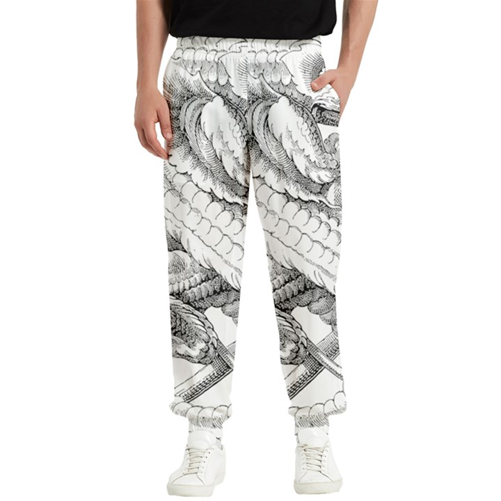 Dragon Lizard Vector Monster Men s Elastic Waist Pants