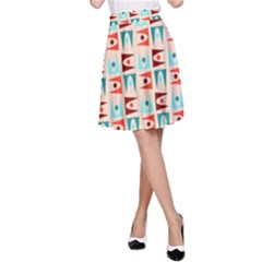 Retro Digital A-line Skirt by Mariart