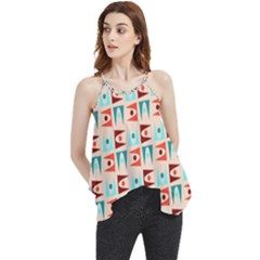 Retro Digital Flowy Camisole Tank Top