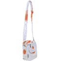 Orange Fruit Watercolor Painted Shoulder Strap Belt Bag View1