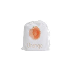 Orange Fruit Watercolor Painted Drawstring Pouch (xs) by Mariart