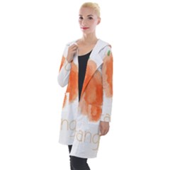 Orange Fruit Watercolor Painted Hooded Pocket Cardigan by Mariart