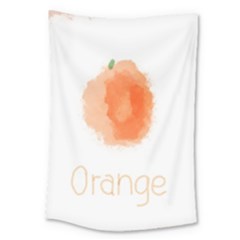 Orange Fruit Watercolor Painted Large Tapestry by Mariart