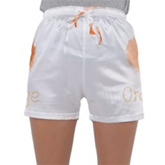 Orange Fruit Watercolor Painted Sleepwear Shorts by Mariart