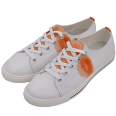 Orange Fruit Watercolor Painted Women s Low Top Canvas Sneakers by Mariart