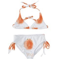 Orange Fruit Watercolor Painted Kids  Classic Bikini Set