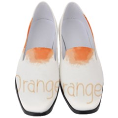 Orange Fruit Watercolor Painted Women s Classic Loafer Heels by Mariart