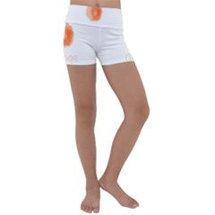 Orange Fruit Watercolor Painted Kids  Lightweight Velour Yoga Shorts by Mariart