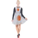 Orange Fruit Watercolor Painted Plunge Pinafore Velour Dress View2