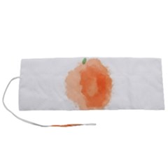 Orange Fruit Watercolor Painted Roll Up Canvas Pencil Holder (s)