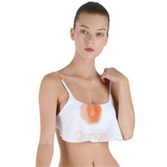 Orange Fruit Watercolor Painted Layered Top Bikini Top 