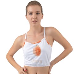 Orange Fruit Watercolor Painted Mini Tank Bikini Top by Mariart