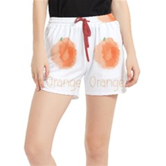 Orange Fruit Watercolor Painted Runner Shorts by Mariart