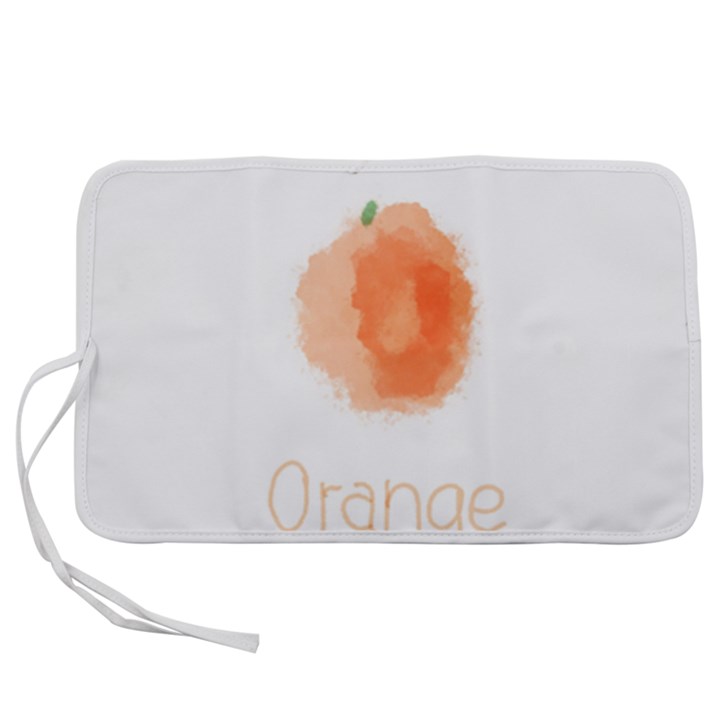 Orange Fruit Watercolor Painted Pen Storage Case (M)