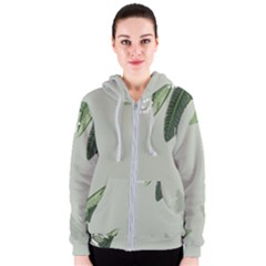 Banana Pattern Plant Women s Zipper Hoodie by Mariart