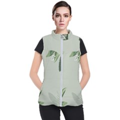 Banana Pattern Plant Women s Puffer Vest by Mariart